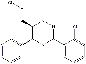 As-triazine, 1,4,5,6-tetrahydro-3-(o-chlorophenyl)-1,6-dimethyl-5-phenyl-, monohydrochloride, trans-(+)- 结构式