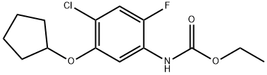 N-[4-氯-5-(环戊氧基)-2-氟苯基]氨基甲酸乙酯, 141772-35-2, 结构式