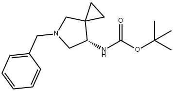 Carbamic acid, [(7S)-5-(phenylmethyl)-5-azaspiro[2.4]hept-7-yl]-, 1,1-dimethylethyl ester Structure