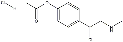 4-[1-Chloro-2-(methylamino)ethyl]phenyl Acetate Hydrochloride 化学構造式