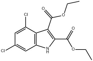 4,6-Dichloro-1H-indole-2,3-dicarboxylic acid diethyl ester Structure