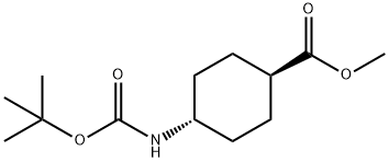TRANS-4-(TERT-ブチルトキシカルボニルアミノ)シクロヘキサンカルボン酸メチル 化学構造式
