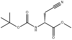 (R)-2-((叔丁氧基羰基)氨基)-3-氰基丙酸甲酯 结构式