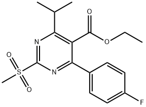 Ethyl 4-(4-Fluorophenyl)-6-isopropyl-2-(methylsulfonyl)pyrimidine-5-carboxylate Structure