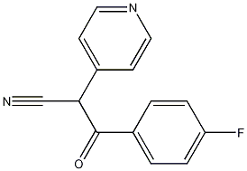 2-(4-吡啶基)-3-(4-氟苯基)-3-氧代丙腈, 148671-42-5, 结构式