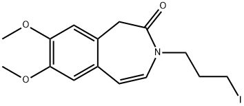 7,8-Dimethoxy-3-(3-iodopropyl)-1,3-dihydro-2H-3-benzazepin-2-one Struktur