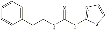 化合物 THIOUREA, N-(2-PHENYLETHYL)-N'-2-THIAZOLYL- 结构式