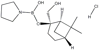 (2S)-2-ピロリジンボロン酸(1S,2S,3R,5S)-(+)-2,3-ピナンジオールエステル, 塩酸塩 化学構造式