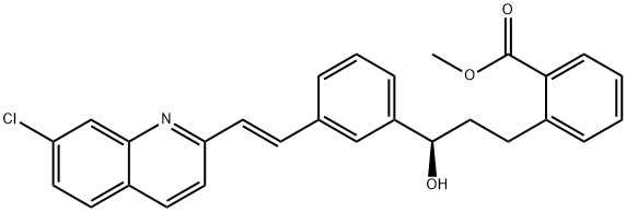 2-[3-(R)-[3-(2-(7-Chloro-2-quinolinyl)ethenyl)phenyl]-3-hydroxypropyl]benzoic Acid Methyl Ester Struktur