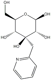 3-吡啶基甲基 BETA-D-吡喃葡萄糖苷 结构式