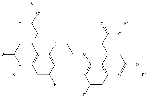 N,N'-[1,2-Ethanediylbis[oxy(4-fluoro-2,1-phenylene)]]bis[N-(carboxymethyl)glycine] tetrapotassium salt Structure