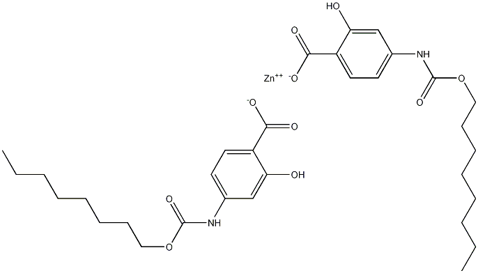 Bis[4-(octyloxycarbonylamino)salicylic acid]zinc salt Structure