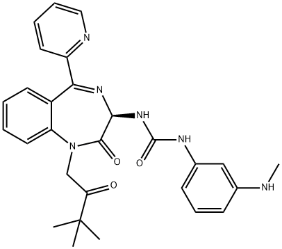 N-[(3R)-1-(3,3-Dimethyl-2-oxobutyl)-2,3-dihydro-2-oxo-5-(2-pyridinyl)-1H-1,4-benzodiazepin-3-yl]-N