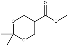 2,2-二甲基-1,3-二氧六环-5-羧酸甲酯 结构式