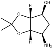 (3AR,4S,6R,6AS)-6-氨基四氢-2,2-二甲基-4H-环戊烯并-1,3-二氧杂环戊烷-4-醇,155899-66-4,结构式
