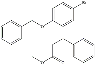 3-(2-(苄氧基)-5-溴苯基)-3-苯基丙酸甲酯,156755-24-7,结构式