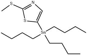 2-(Methylthio)-5-(tributylstannyl)thiazole Structure