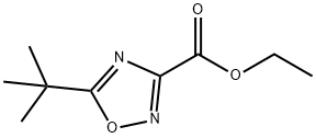 エチル 5-TERT-ブチル-1,2,4-オキサジアゾール-3-カルボキシレート 化学構造式