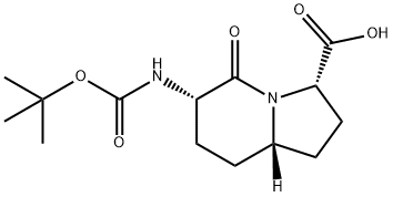 (3S,6S,8AS)-6-((叔丁氧羰基)氨基)-5-氧代八氢吲哚-3-羧酸, 159303-50-1, 结构式