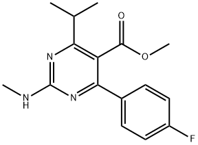 4-(4-氟苯基)-2-(甲基氨基)-6-异丙基嘧啶-5-羧酸甲酯, 160009-36-9, 结构式