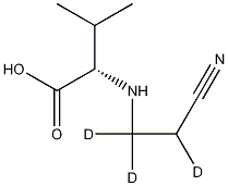 N-(2-Cyanoethyl-d3)-L-valine 化学構造式