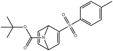 2-[(4-Methylphenyl)sulfonyl]-7-azabicyclo[2.2.1]hepta-2,5-diene-7-carboxylic acid tert-butyl ester 化学構造式