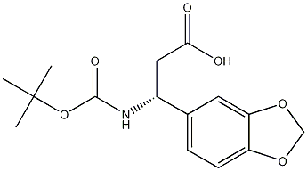 (R)-BETA-叔丁氧羰基氨基-1,3-苯并二恶茂-5-丙酸,162240-68-8,结构式