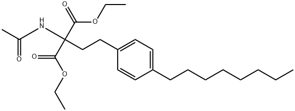 二乙基2-乙酰胺基-2-(4-辛基苯乙基)丙二酸酯,162358-08-9,结构式