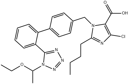 N-1-Ethoxyethyl Losartan Carboxylic Acid 化学構造式