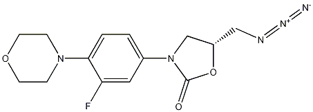 (R)-5-(Azidomethyl)-3-[3-fluoro-4-(4-morpholinyl)phenyl]-2-oxazolidinone Struktur