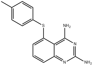 5-(4-Tolylthio)-2,4-diaminoquinazoline 化学構造式