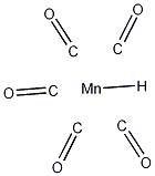 Hydromanganese pentacarbonyl Struktur