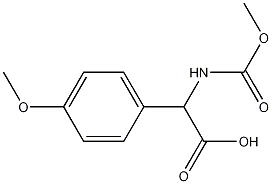 2-(methoxycarbonylamino)-2-(4-methoxyphenyl)acetic acid Structure