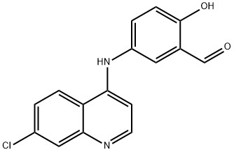 5-[(7-Chloro-4-quinolinyl)amino]-2-hydroxybenzaldehyde 结构式