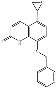 5-(2R)-2-环氧乙烷基-8-苄氧基-2(1H)-喹啉酮, 173140-90-4, 结构式