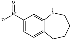 8-ニトロ-2,3,4,5-テトラヒドロ-1H-ベンゾ[B]アゼピン 化学構造式