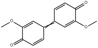 3,3'-Dimethoxy-[Bi-2,5-cyclohexadien-1-ylidene]-4,4'-dione Struktur