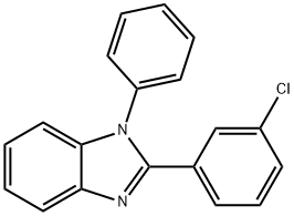 1-苯基-2-(3-氯苯基)苯并咪唑 结构式