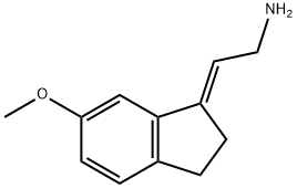 (2E)-2-(2,3-Dihydro-6-methoxy-1H-inden-1-ylidene)ethanamine Struktur