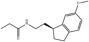 (S)-N-[2-(2,3-Dihydro-6-methoxy-1H-inden-1-yl)ethyl]propanamide Struktur