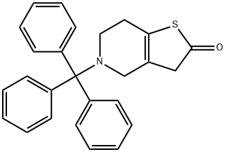 4,5,6,7-四氢-5-(三苯基甲基)-噻吩并[3,2-C]吡啶-2(3H)-酮, 178688-29-4, 结构式