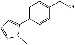 [4-(1-Methyl-1H-pyrazol-5-yl)phenyl]methanol 化学構造式