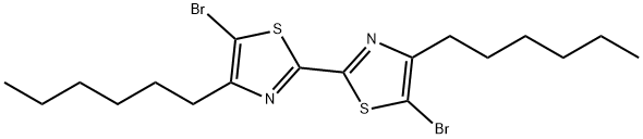 5,5'-Dibromo-4,4'-dihexyl-2,2'-bithiazole Struktur