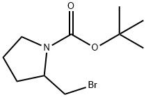 2-(溴甲基)吡咯烷-1-甲酸叔丁酯,181258-46-8,结构式