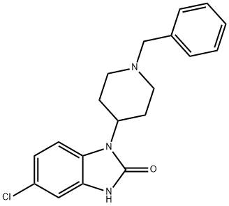 1-(1-benzylpiperidin-4-yl)-5-chloro-1H-benzo[d]imidazol-2(3H)-one 化学構造式