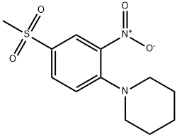 1-[4-(Methylsulfonyl)-2-nitrophenyl]piperidine 结构式