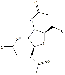 (2S,3R,4S,5S)-2,3,4-三乙酰基-5-氯甲基四氢呋喃, 185453-73-0, 结构式