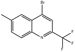4-ブロモ-6-メチル-2-(トリフルオロメチル)キノリン 化学構造式
