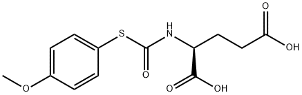 N-[(4-メトキシフェニルチオ)カルボニル]-L-グルタミン酸 化学構造式