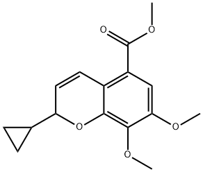 2-Cyclopropyl-7,8-dimethoxy-2H-1-benzopyran-5-carboxylic acid methyl ester Struktur